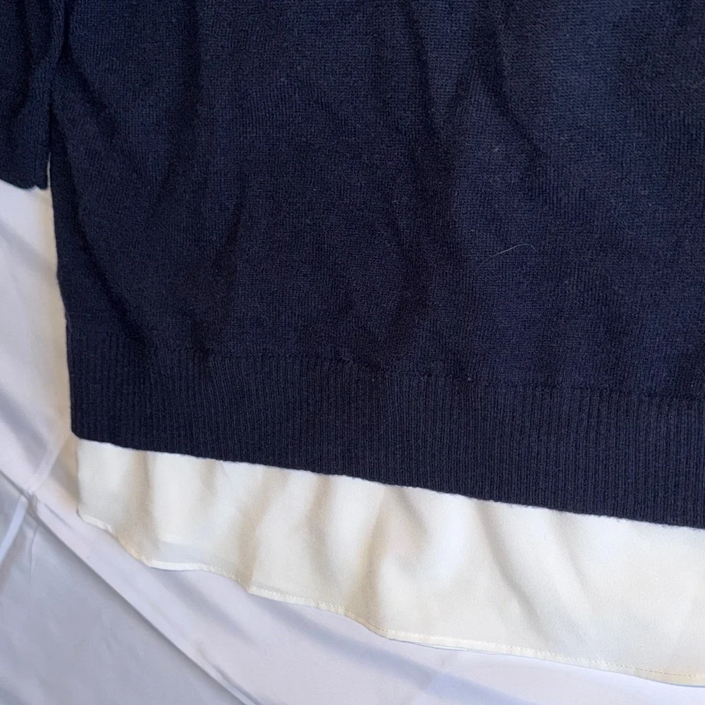 Ted Baker London Blue Sweater with Pearl Collar - Picture 3 of 9